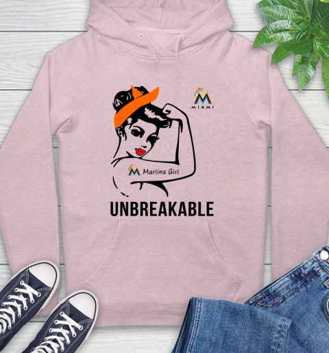 MLB Miami Marlins Girl Unbreakable Baseball Sports Hoodie 7