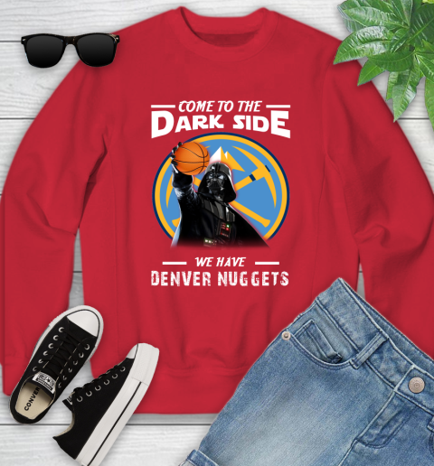 NBA Come To The Dark Side We Have Denver Nuggets Star Wars Darth Vader Basketball Youth Sweatshirt 8