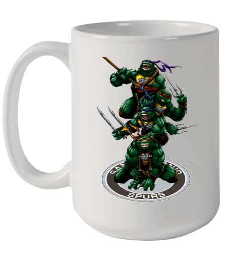 NBA Basketball San Antonio Spurs Teenage Mutant Ninja Turtles Shirt Ceramic Mug 15oz