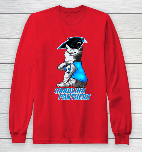 NFL Football My Cat Loves Carolina Panthers Long Sleeve T-Shirt 7