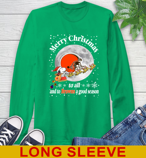 Cleveland Browns Merry Christmas To All And To Browns A Good Season NFL Football Sports Long Sleeve T-Shirt 8