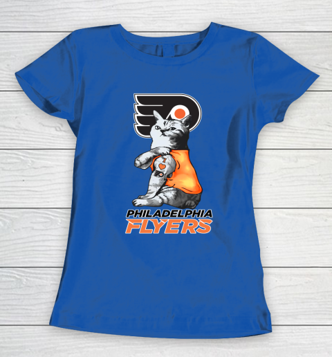 NHL My Cat Loves Philadelphia Flyers Hockey Women's T-Shirt 8