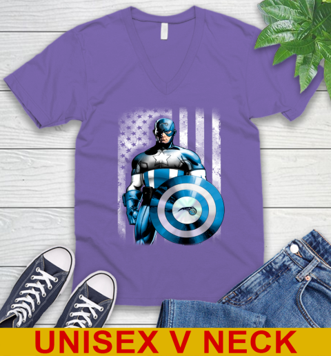Orlando Magic NBA Basketball Captain America Marvel Avengers American Flag Shirt V-Neck T-Shirt 8