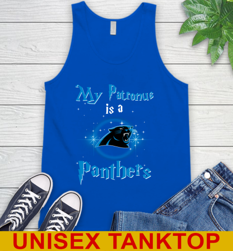 NFL Football Harry Potter My Patronus Is A Carolina Panthers Tank Top 4