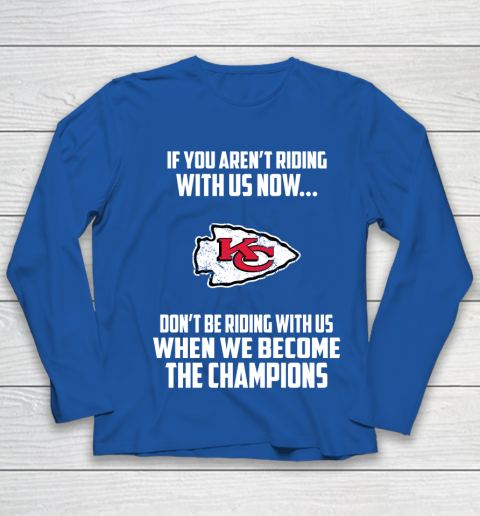 NFL Kansas City Chiefs Football We Become The Champions Youth Long Sleeve 7
