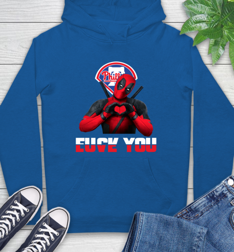 MLB Philadelphia Phillies Deadpool Love You Fuck You Baseball Sports Hoodie 9