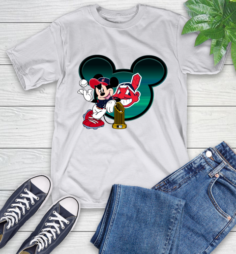 MLB Cleveland Indians The Commissioner's Trophy Mickey Mouse Disney T-Shirt 12