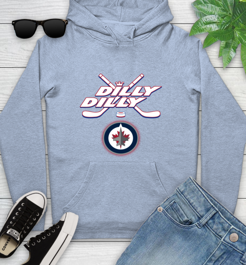 NHL Winnipeg Jets Dilly Dilly Hockey Sports Youth Hoodie 10
