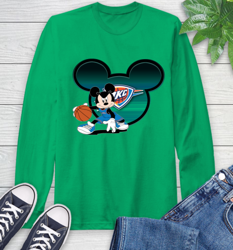NBA Oklahoma City Thunder Mickey Mouse Disney Basketball Long Sleeve T-Shirt 7