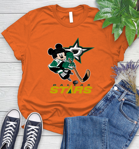 NHL Dallas Stars Mickey Mouse Disney Hockey T Shirt Women's T-Shirt 4