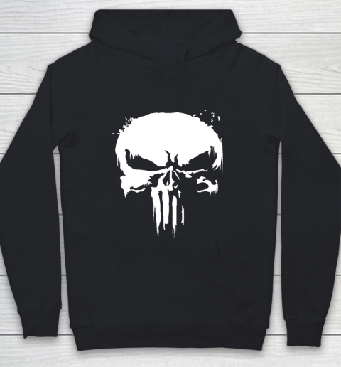 The Punisher Jon Bernthal Frank Castle Punisher Black Essential Youth Hoodie