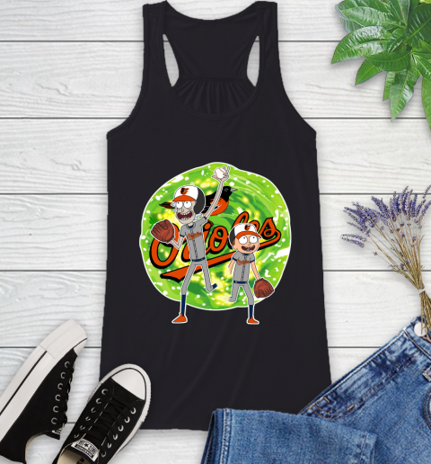 MLB Baltimore Orioles Rick And Morty Baseball Sports Racerback Tank 2