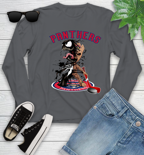 NHL Florida Panthers Hockey Venom Groot Guardians Of The Galaxy Youth Long Sleeve 8