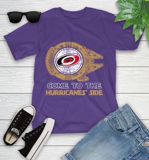 NHL Come To The Carolina Hurricanes Wars Hockey Sports Youth T-Shirt 3