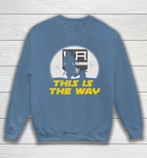 Los Angeles Kings NHL Ice Hockey Star Wars Yoda And Mandalorian This Is The Way Sweatshirt 6