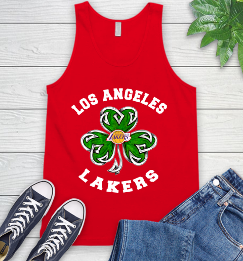NBA Los Angeles Lakers Three Leaf Clover St Patrick's Day Basketball Sports Tank Top 5
