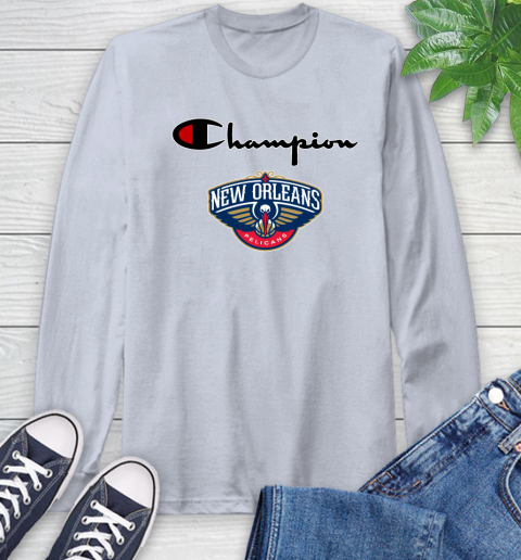 NBA Basketball New Orleans Pelicans Champion Shirt Long Sleeve T-Shirt 4