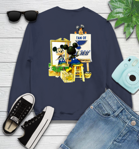 NHL Hockey St.Louis Blues Mickey Drawing Shirt 26