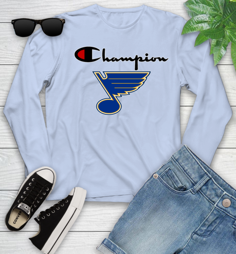 NHL Hockey St.Louis Blues Champion Shirt Youth Long Sleeve 6