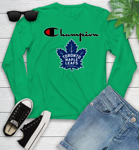 NHL Hockey Toronto Maple Leafs Champion Shirt Youth Long Sleeve 4