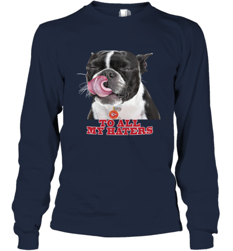 Kansas City Chiefs To All My Haters Dog Licking ofzo kansas city chiefs to all my haters dog licking long sleeve tee 14 front navy