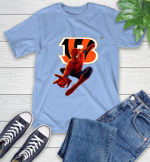 NFL Spider Man Avengers Endgame Football Cincinnati Bengals T-Shirt 11