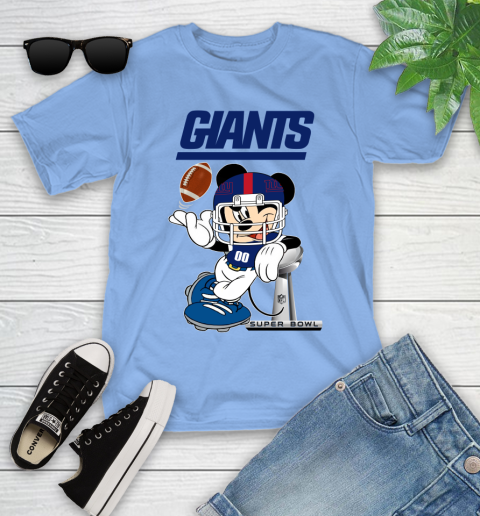 NFL newyork giants Mickey Mouse Disney Super Bowl Football T Shirt Youth T-Shirt 11