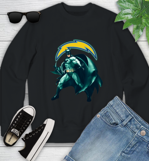 NFL Batman Football Sports Los Angeles Chargers Youth Sweatshirt 2