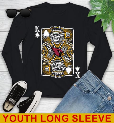 Arizona Cardinals NFL Football The King Of Spades Death Cards Shirt Youth Long Sleeve
