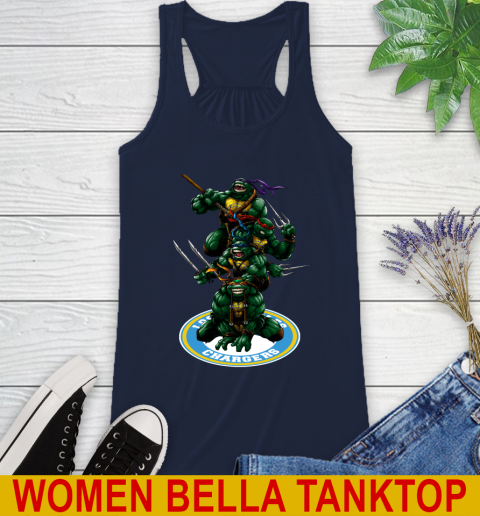 NFL Football Los Angeles Chargers Teenage Mutant Ninja Turtles Shirt Racerback Tank 11