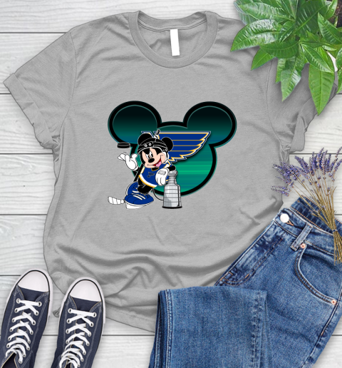NHL St.Louis Blues Stanley Cup Mickey Mouse Disney Hockey T Shirt Women's T-Shirt 5