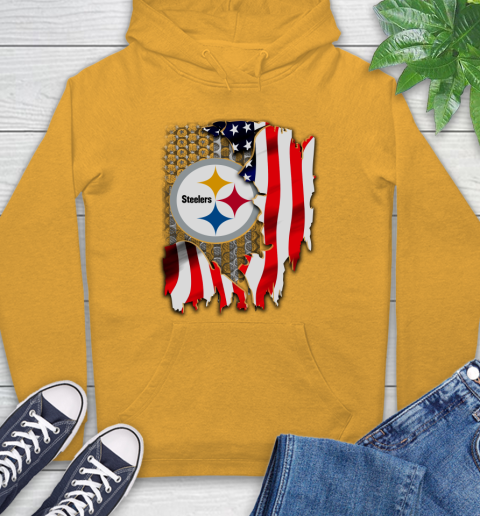 Pittsburgh Steelers NFL Football American Flag Hoodie 2
