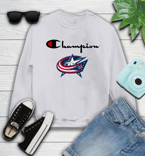 NHL Hockey Columbus Blue Jackets Champion Shirt Youth Sweatshirt 2