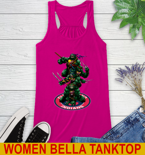 MLB Baseball Cleveland Indians Teenage Mutant Ninja Turtles Shirt Racerback Tank 8