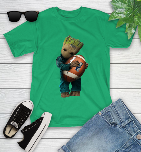 NFL Groot Guardians Of The Galaxy Football Sports Seattle Seahawks Youth T-Shirt 6