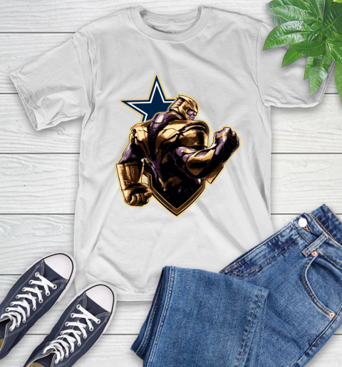NFL Thanos Avengers Endgame Football Sports Dallas Cowboys T-Shirt