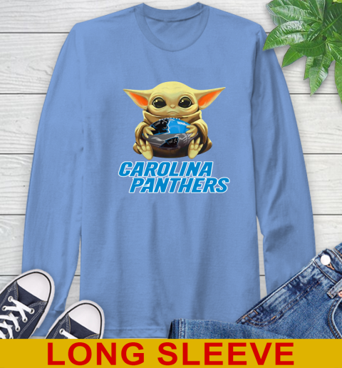 NFL Football Carolina Panthers Baby Yoda Star Wars Shirt Long Sleeve T-Shirt 11