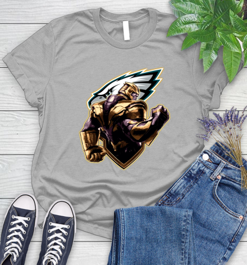 NFL Thanos Avengers Endgame Football Sports Philadelphia Eagles Women's T-Shirt 5