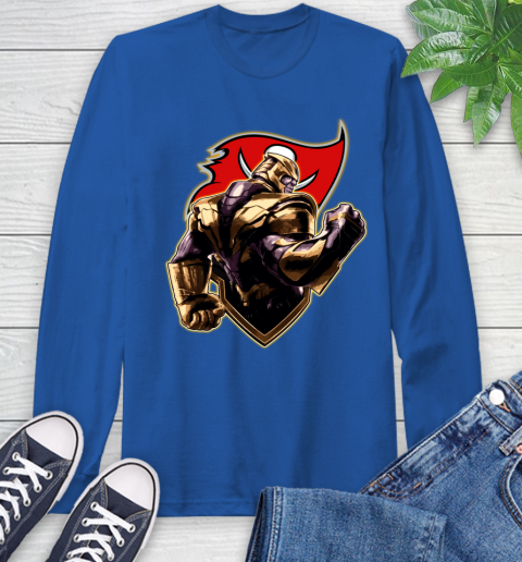 NFL Thanos Avengers Endgame Football Sports Tampa Bay Buccaneers Long Sleeve T-Shirt 9
