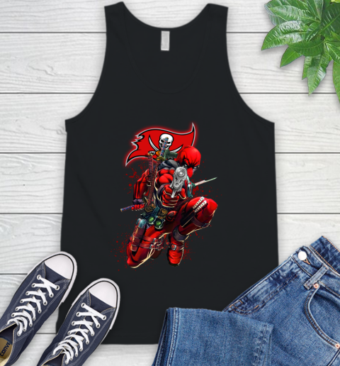 NFL Deadpool Marvel Comics Sports Football Tampa Bay Buccaneers Tank Top 2