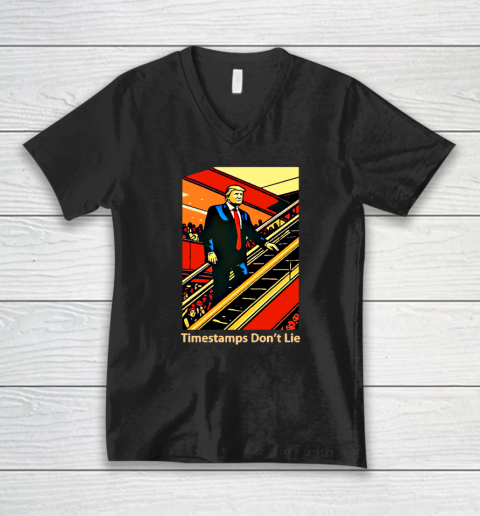 Rattle Trap 1776 Knew Before You Escalator Truth V-Neck T-Shirt