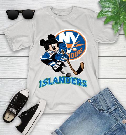 NHL New York Islanders Mickey Mouse Disney Hockey T Shirt Youth T-Shirt