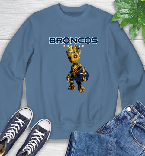 Denver Broncos NFL Football Groot Marvel Guardians Of The Galaxy Sweatshirt 7