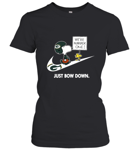 Green Bay Packers Are Number One – Just Bow Down Snoopy Women's T-Shirt