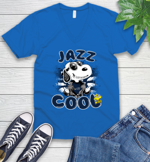 NBA Basketball Utah Jazz Cool Snoopy Shirt V-Neck T-Shirt 5