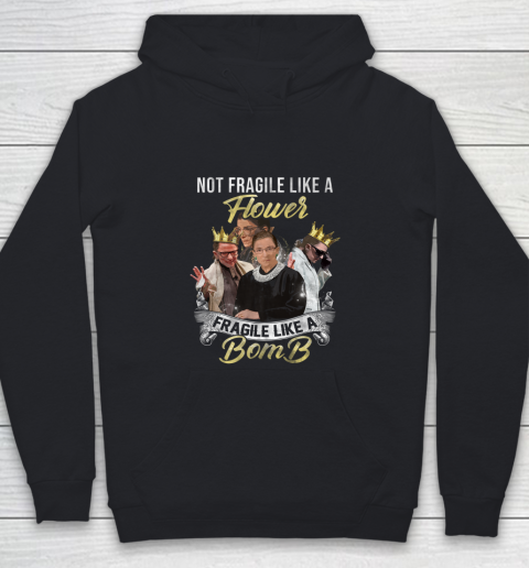 Women Not Fragile Like A Flower But A Bomb Ruth Ginsburg RBG Youth Hoodie