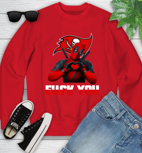 NHL Tampa Bay Buccaneers Deadpool Love You Fuck You Football Sports Youth Sweatshirt 8
