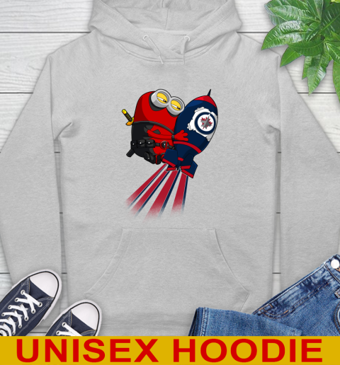 NHL Hockey Winnipeg Jets Deadpool Minion Marvel Shirt Hoodie 6