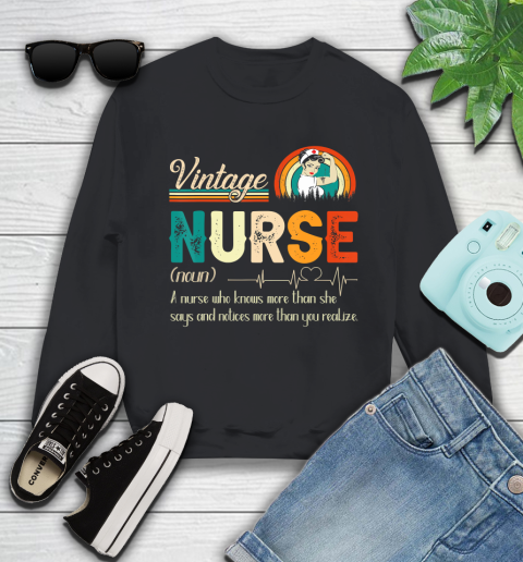 Nurse Shirt Vintage Nurse Definition Funny Retro Nursing Gifts Men Women T Shirt Sweatshirt
