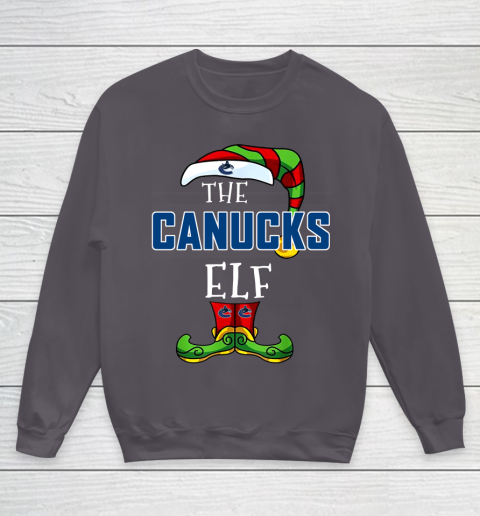 Vancouver Canucks Christmas ELF Funny NHL Youth Sweatshirt 5